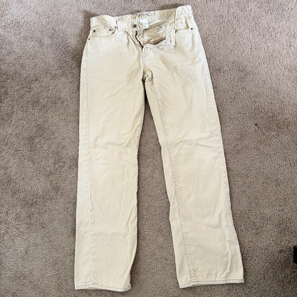 Vintage Gap Corduroy Pants Mens 32x34 Tan Straight Fit - Picture 3 of 5
